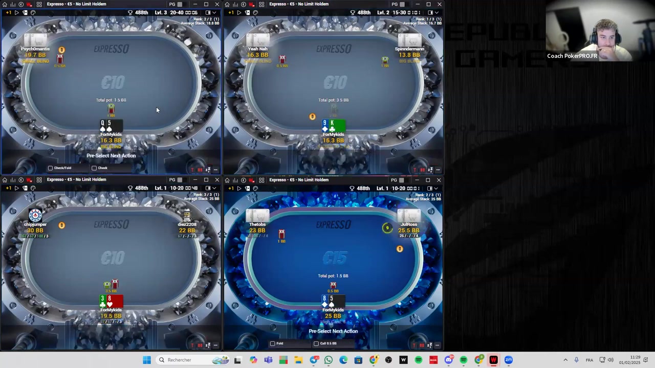 Bastien : Coaching Cash Game & SPIN hebdo du 19 Janvier