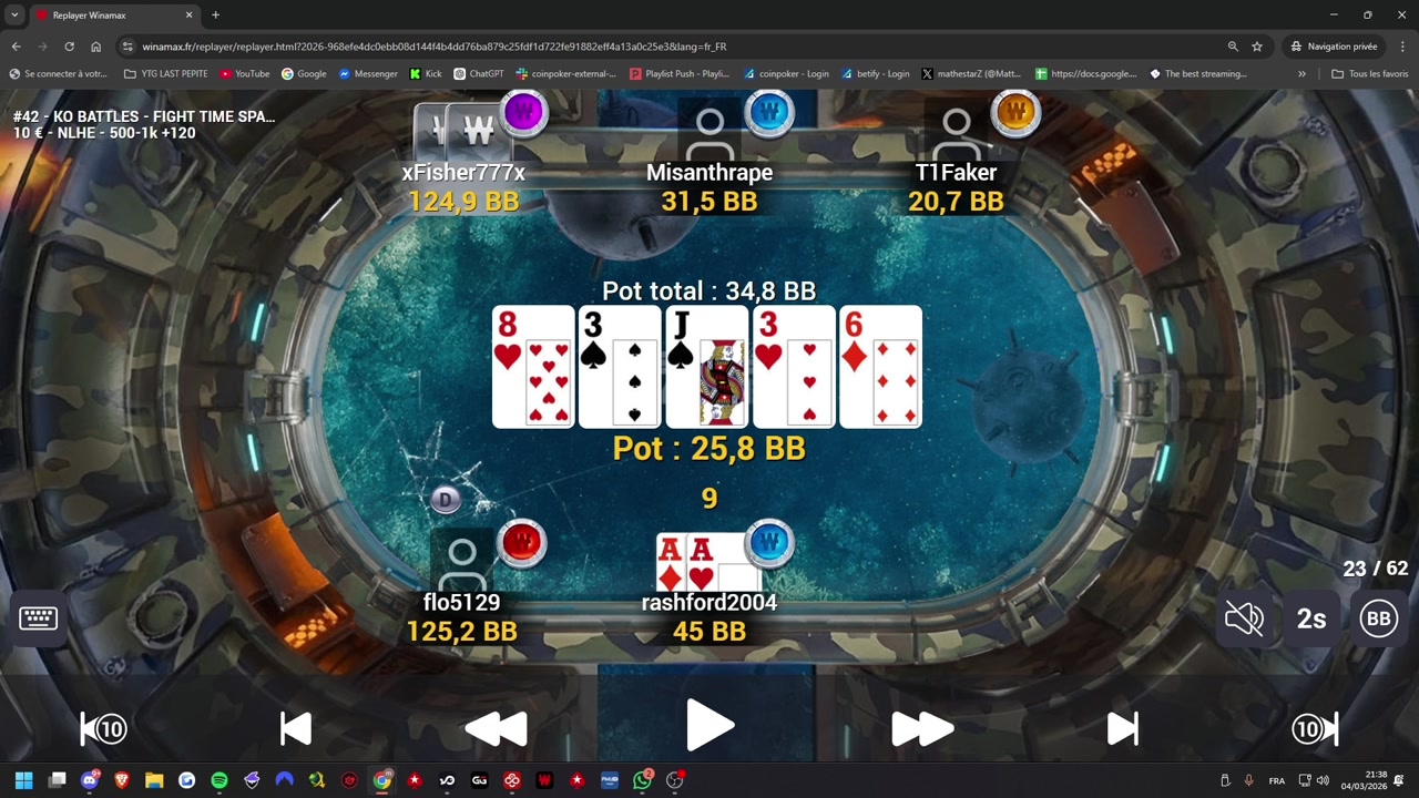 Matthew : Review d’un KO Battle 10€ sur Winamax – Analyse complète (P3)