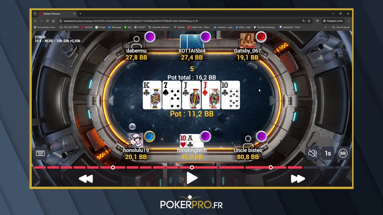 Matthew : Review MTT 50€ KO Unibet – Analyse du tournoi d’une élève (P1)
