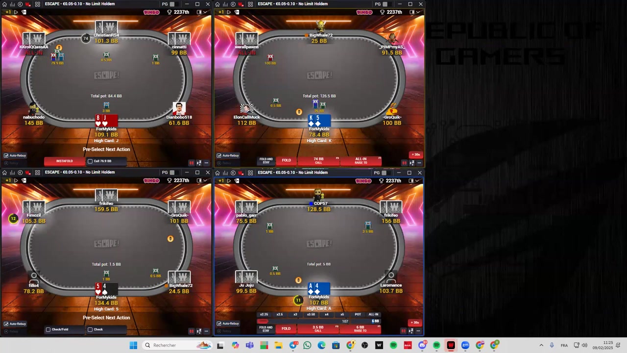 Bastien : Coaching Cash Game & SPIN du 9 février